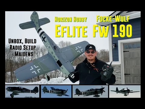Eflite - Focke-Wulf - Fw 190A - 1.5m - Unbox, Build, Radio Setup, & Maiden Flights