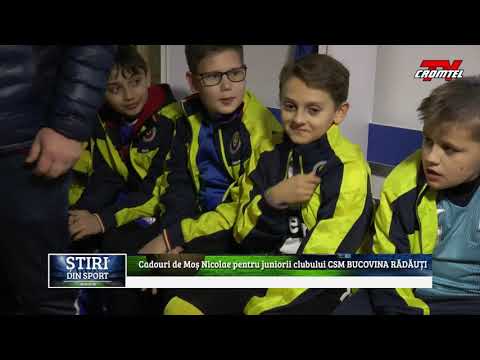 ȘTIRI CROMTEL TV - Cadouri de Moș Nicolae pentru juniorii clubului CSM BUCOVINA RĂDĂUȚI