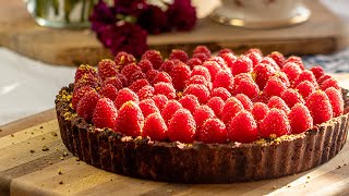 Valentine's Dessert: Chocolate Raspberry Tart