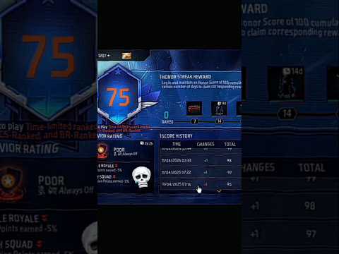 Honor Score Increase Trick 😱 Honor Score Kaise Badhaye |#freefire #viral#shorts