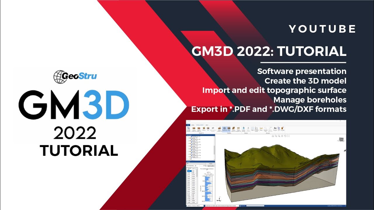 Tutorial Software: GeoStru GM3D - Software presentation and 3D model creation