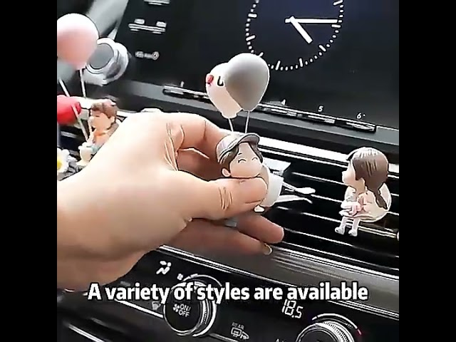 حامل معطر للسيارة مشبك منفذ التكييف على شكل دمى لط...