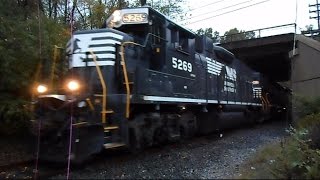 preview picture of video 'Norfolk Southern Train On The CSAO Line Colts Neck NJ'