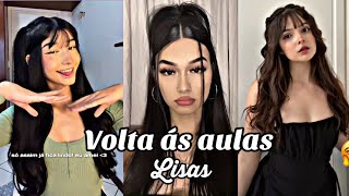 Penteados pro primeiro dia de aula pras lisas. 💜✨