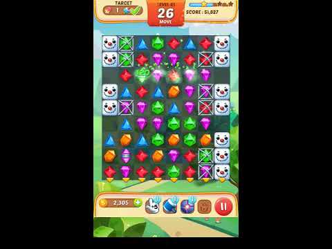 Jewel Match King Level 61 - Walkthrough ( No Booster )