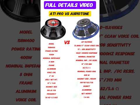 Audiotone 400w vs Ati pro 400w speaker review and compereion video #shorts #compereion