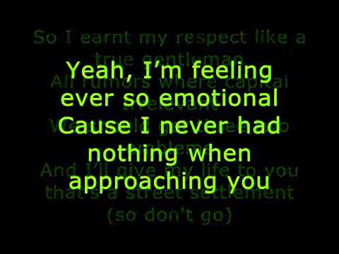 Wretch 32 ft Josh Kumra Don't Go lyrics on screen