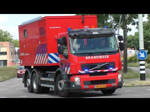 Brandweer Oss HA 21-0083 + ADL 21-0089 met spoed naar een Zeer Grote Brand in Heesbeen