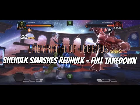 6* Shehulk vs LOL Red Hulk solo | Insane Damage! | MCOC