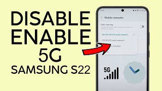 How to Enable or Disable 5g on Samsung S22 Android 12 2022