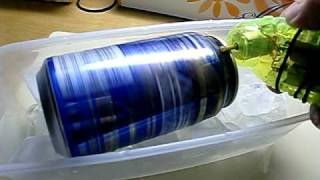 １００均扇風機で缶を冷え冷えにしてみた【クルクル１分冷却】