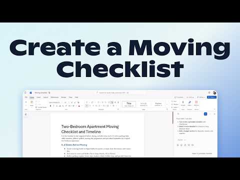 Video Thumbnail: Create a Moving Checklist with Copilot | Microsoft 365