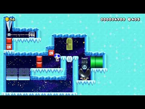 ツララは落とすもの The icicle which falls by ハハッwミッキーだよ - Super Mario Maker 2 - No Commentary 1bz