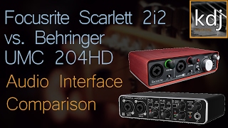 Video thumbnail for Focusrite Scarlett 2i2 vs. Behringer UMC204HD - Audio Interface Comparison by Kley De Jong