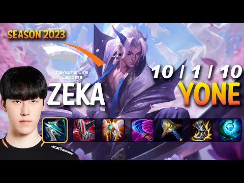 HLE Zeka YONE vs AZIR Mid - Patch 13.12 KR Ranked
