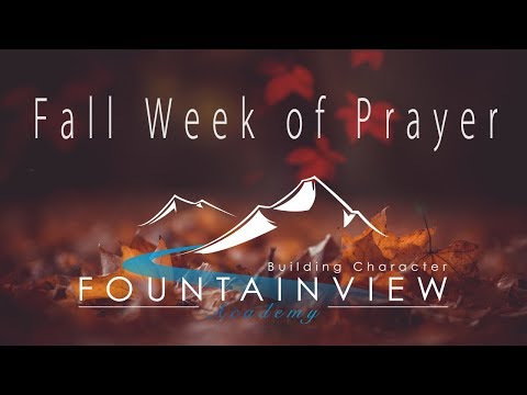 Fall Week of Prayer 2018 - Sebastian Braxton - Monday