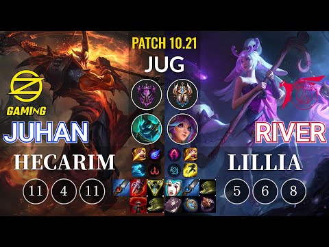 OZ Juhan Hecarim vs TLN River Lillia Jungle - KR Patch 10.21