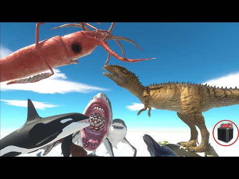Who Can Active TNT - Carnivores Dinosaurs vs Aquatics - Animal Revolt Battle Simulator