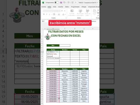 COMO FILTRAR PARA OBTENER DATOS POR MESES EN EXCEL #futbol