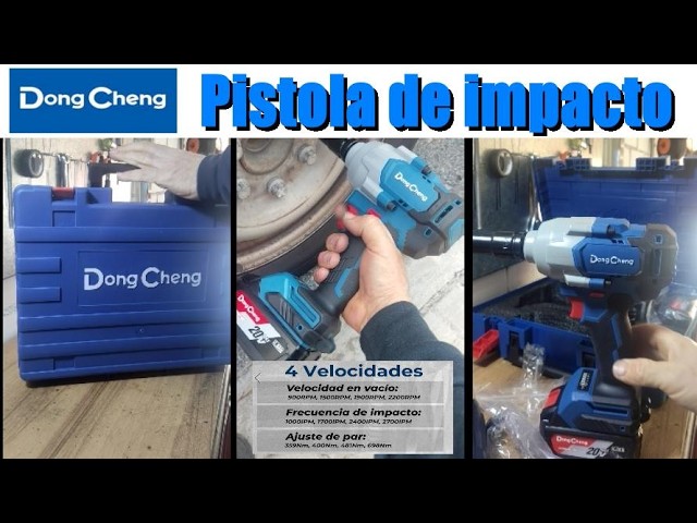 Vídeo relacionado con Llave de impacto inalámbrica Dong Cheng 20V sin escobillas, par alto 698 Nm, 2200 RPM, 4 modos, llave de impacto de 1/2 pulgada con caja de almacenamiento, incluye 2 baterías 4,0 Ah y cargador