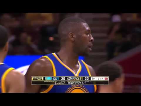 NBA, playoff 2015, Cavaliers vs. Warriors, Round 4, Game 3, Move 16, Festus Ezeli, block