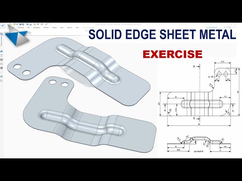 Solid Edge Tutorials #16 | Sheet Metal Practice Excercise for Beginners