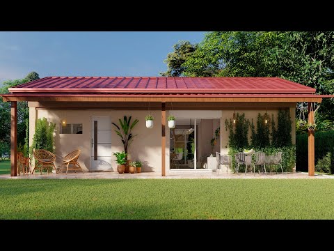 Plano casa de campo pequeña - Planos de casas campestres de 1 piso