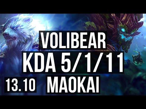 VOLI vs MAOKAI (JNG) | 5/1/11, 1.1M mastery, 300+ games | KR Diamond | 13.10