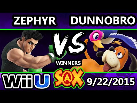 S@X 116 - Zephyr (Little Mac) Vs. DunnoBro (Duck Hunt Dog) SSB4 Tournament - Smash Wii U - Smash 4