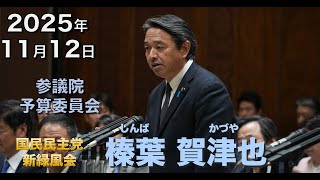 2025年11月12日【国民民主党】榛葉 賀津也　予算委員会
