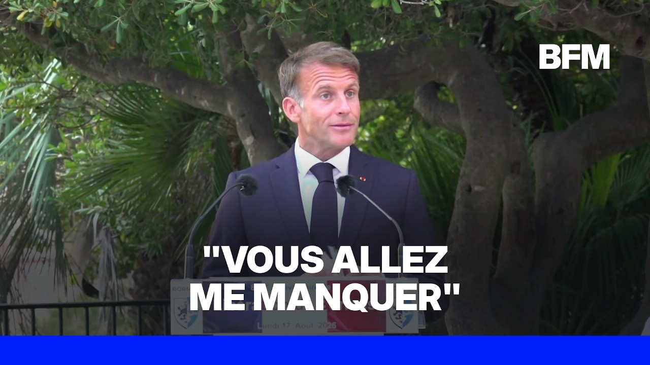 "Neuf ans c'est au fond, une époque [...] Vous allez me manquer", déclare Emmanuel Macron