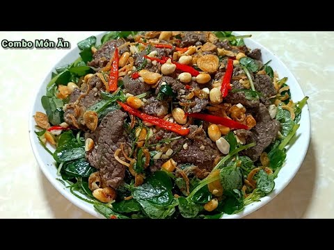 Cách làm gỏi rau càng cua trộn thịt bò ngon đơn giản  - Combo Món Ăn