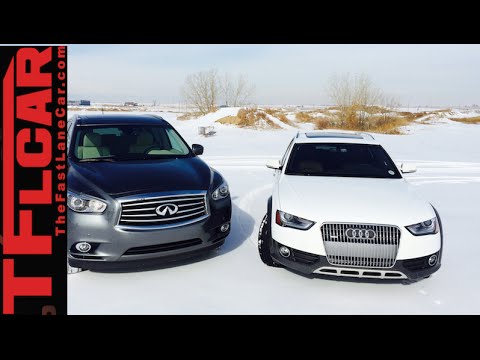 2015 Audi Allroad vs Infiniti QX60 Mashup Snowy AWD Review in TFL4K