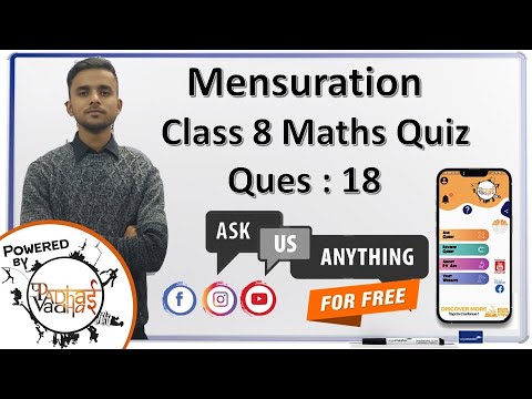 Q.18 If the area of a circle is 616 cm², what is its radius? I Class 8th Maths I Mensuration