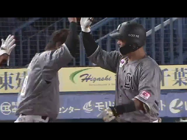 【7回裏】2者連発!! マリーンズ・山口航輝 レフトスタンドへ飛び込む第12号ソロHR!! 2023年9月1日 千葉ロッテマリーンズ 対 東北楽天ゴールデンイーグルス