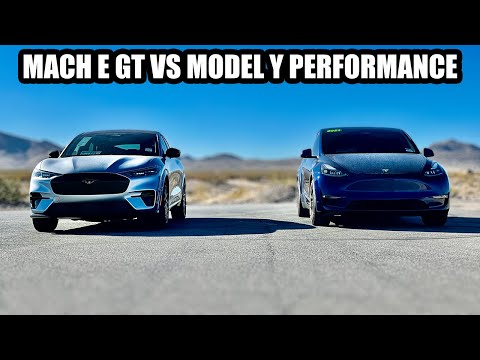 *DRAG RACE* Ford Mach E GT Performance vs Tesla Model Y Performance