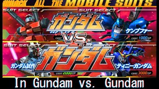 An unlock guide to Gundam vs. Gundam