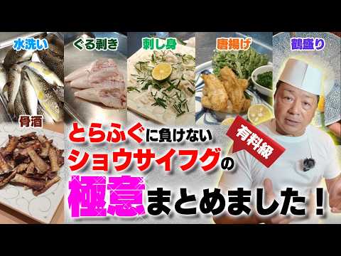 大将にショウサイフグの料理の極意を聞いてみた！｜やっぱり水洗いが大事｜身皮を美味しく食べるポイント｜テンパネと逆引きについて｜揚げ物でも美味しい下拵えの仕方｜骨酒のタネの作り方徹底解説