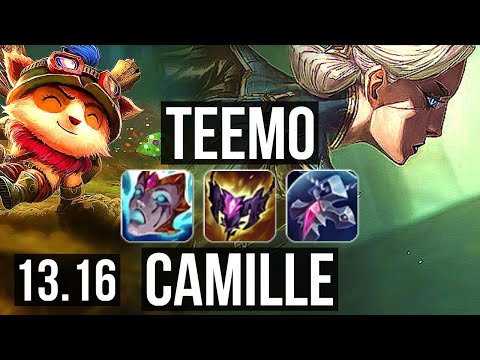 TEEMO vs CAMILLE (TOP) | Rank 2 Teemo, 2.1M mastery, 1500+ games, 6/2/8 | NA Grandmaster | 13.16