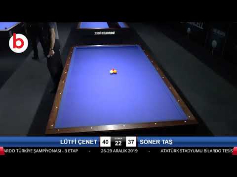 LÜTFİ ÇENET & SONER TAŞ Bilardo Maçı - 2019 TÜRKİYE ŞAMPİYONASI 3.ETAP-ELEME