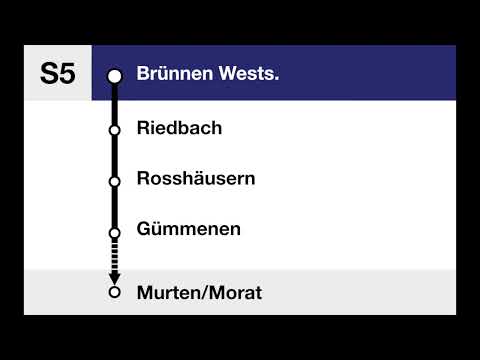BLS  Ansagen • S5 • Kerzers – Bern Brünnen Westside (Bauarbeiten)