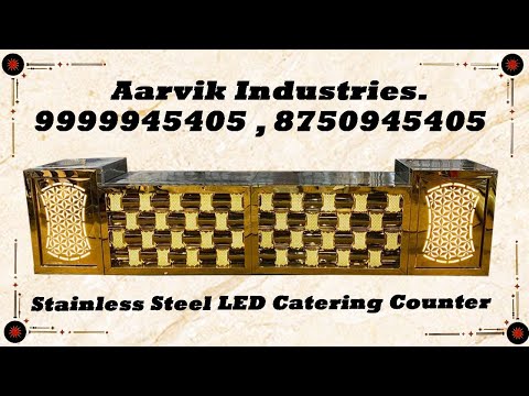 Stainless Steel LED Catering Counter