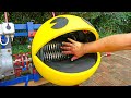 Real Life PACMAN Shredding Machine Vs SUPER MARIO NEVER DO THIS