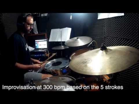 Tony Williams up tempo swing  5 stroke