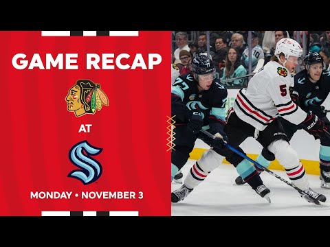 Blackhawks at Kraken Game Highlights | 11.3.25