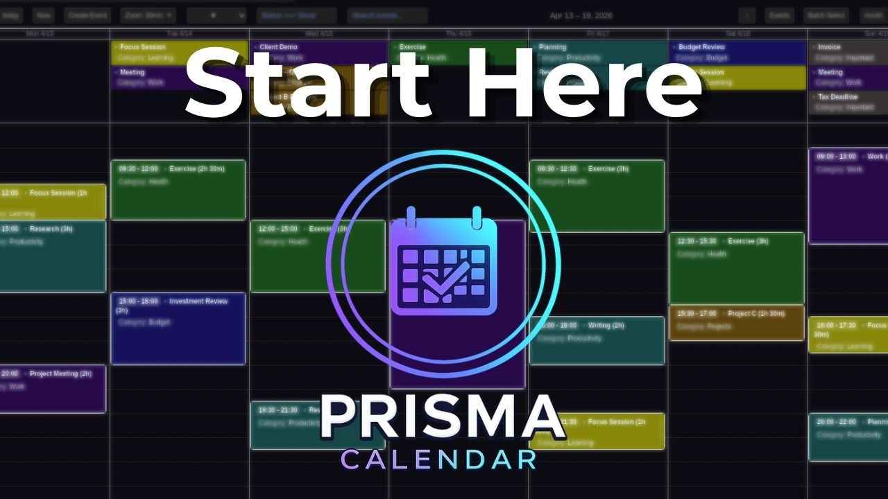 Prisma Calendar — Quick Start