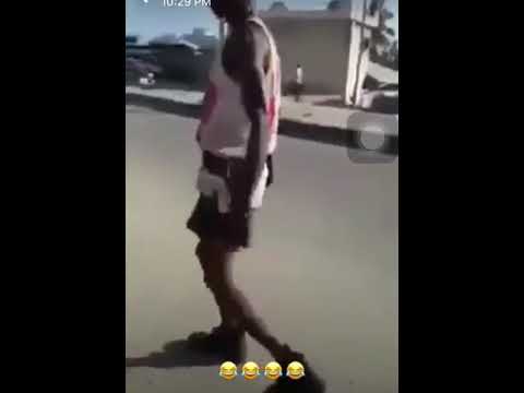 Madman walking like him a badman