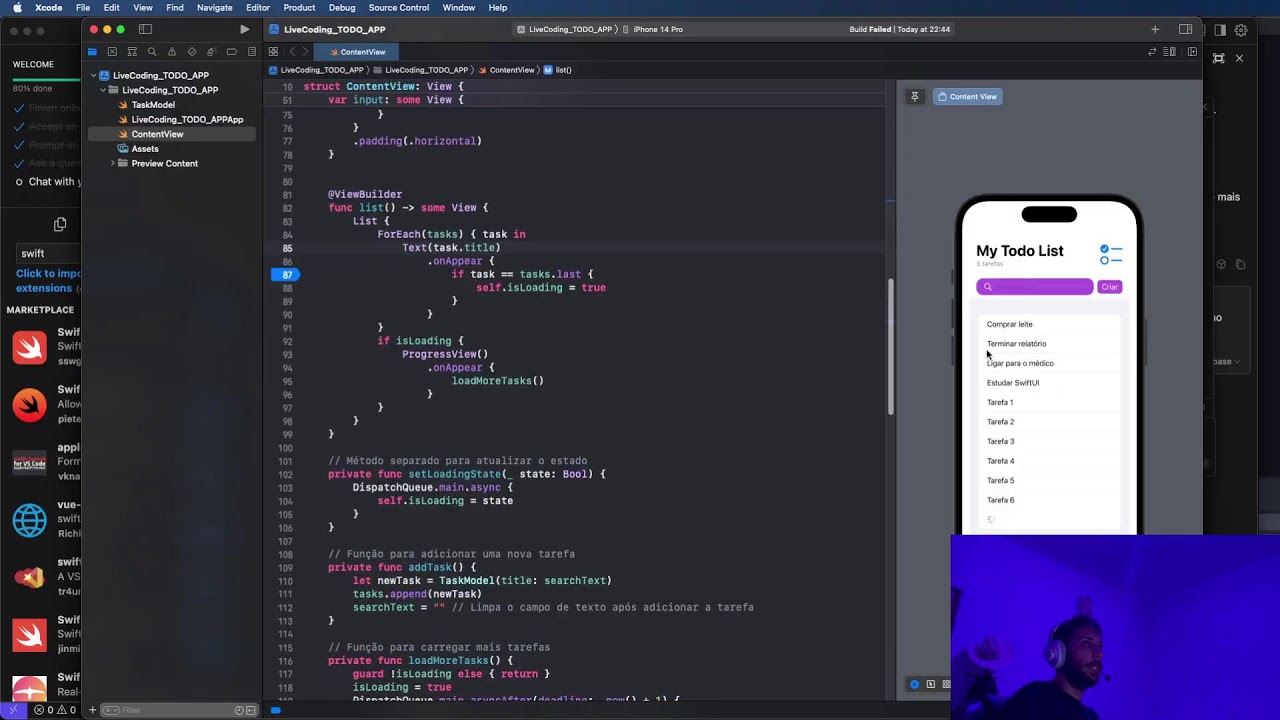 Live Coding: Criando um app do zero 100% com IA | SwiftUI + VSCode + Cursor AI