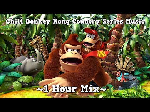 Chill Donkey Kong Country Series Music ~ 1 Hour Mix (Study/Relax)