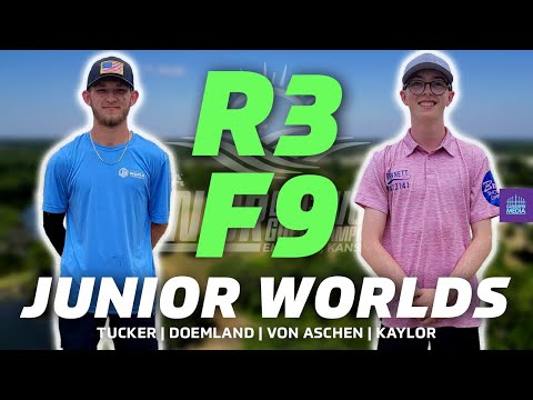2025 PDGA Junior Disc Golf World Championships | R3F9 | Tucker, Doemland, Von Aschen, Kaylor | MJ18